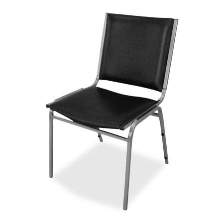 Sp Richards Lorell Padded Armless Stacking Chair, 20-3/4"W x 19-1/2"D x 35-5/8"H, Black, 4/Carton LLR62502